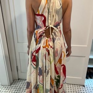 Cult Gaia printed linen dress